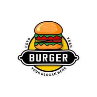 Logo-Burger-Café, Kuchenlogo, Lieferung vektor