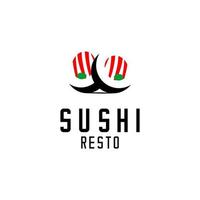 sushi logotyp resto vektor