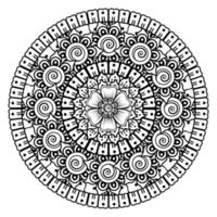 Mehndi-Blume für Henna, Mehndi, Tätowierung, Dekoration. dekoratives Ornament im ethnisch-orientalischen Stil. vektor