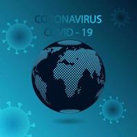 Covid-19-Coronavirus-Planet. vektor