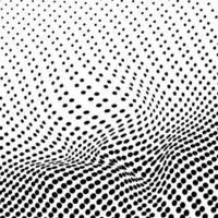 3D abstrakter monochromer Hintergrund mit Punktmuster-Vektordesign, Technologiethema, dimensionaler gepunkteter Fluss in der Perspektive, Big Data, Nanotechnologie. vektor