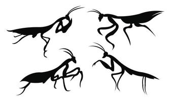 gräshoppa siluett logotyp vektor illustration