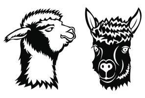 Ziegenlogovorrat, Ziegensilhouette, flaches Design, Bergziege, stilisiertes Vektorsymbol der schwarzen Ziege, Landwirtschaftskonzept vektor