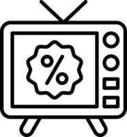 TV-Verkauf-Icon-Stil vektor