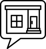 Haus-Chat-Icon-Stil vektor