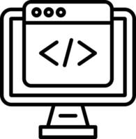 programmering ikon stil vektor