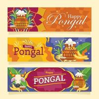 pongal banner set vektor