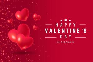 Valentinstag Hintergrund mit Luxus-Liebesballon