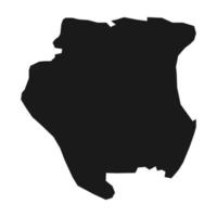 Surinam schwarze Karte auf weißem Hintergrund vektor