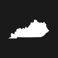 Kentucky-Karte auf schwarzem Hintergrund vektor