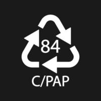 Verbundwerkstoff-Recyclingsymbol 84 c pap. Vektor-Illustration vektor