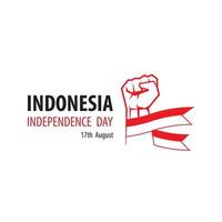 självständighetsdagen för Indonesien design vektor