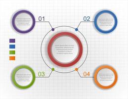 cirkel infografiskt diagram, diagram, schema vektor