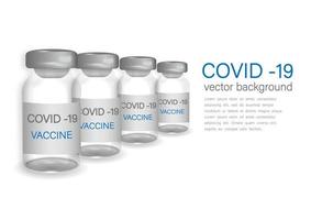 coronavirus vaccin vektor bakgrund. covid-19 vaccination med vaccinflaska och spruta injektionsverktyg för immuniseringsbehandling.