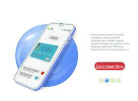 mobile Zahlungsvorlage für Smartphones. mobile Wallet-Schnittstellen-App. Vektor-UI-Vorlage vektor