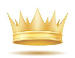 kung kunglig guld krona vektor illustration