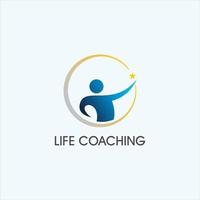 einfacher Life-Coaching-Logo-Design-Vektor vektor