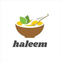 Schüssel mit Haleem-Lebensmittelvektor vektor