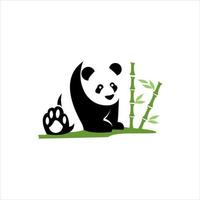 Panda Vektor einfaches Tiermaskottchen