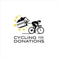 välgörenhet och donation cykling vektor