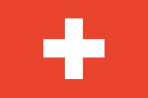 schweiz flagga. officiella färger. vektor illustration.