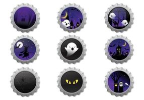 Halloween flaskhattar Vector Pack