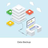 koncept för säkerhetskopiering av data vektor