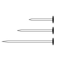 Symbol für die Nagellinie. Illustration für das Reparaturthema, Doodle-Stil vektor