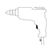 Sägeliniensymbol. Illustration für das Reparaturthema, Doodle-Stil vektor