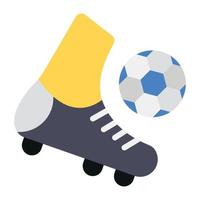 Fußball-Kick-Symbol im trendigen Stilvektor vektor