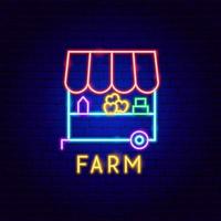 Farm Neon-Label vektor