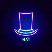 hatt neon etikett vektor