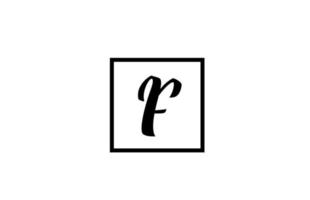 f Alphabet Buchstaben-Logo-Symbol. schlichtes Schwarz-Weiß-Design für Business und Unternehmen vektor