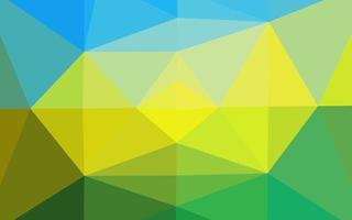 mörkblå, gul vektor suddiga triangelmönster.