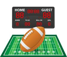 American Football trägt digitale Anzeigetafel-Vektor-Illustration vektor