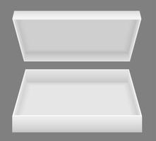 weiße offene Verpackungskasten-Vektorillustration vektor