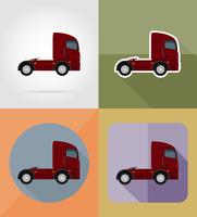 LKW für flache Ikonen der Transportfracht vector Illustration