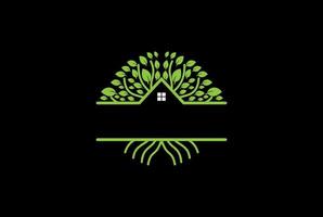 Baumhaus Hütte Chalet Immobilien Logo Design Vektor