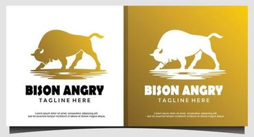 bison arg logotyp formgivningsmall vektor
