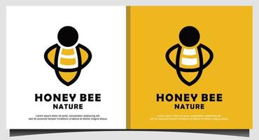 Vorlage für das Design des Honigbienenlogos vektor