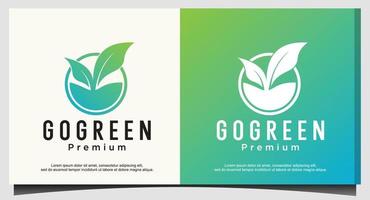 go green Logo-Design-Vorlage vektor