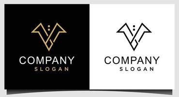 V-Brief-Business-Logo-Vorlage vektor