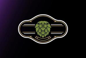 einfacher minimalistischer Luxushop für Craft Beer Brewing Brauerei Emblem Logo Design Vektor