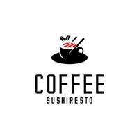 sushi café kaffe vektor