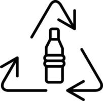 Plastik-Recycling-Icon-Stil vektor