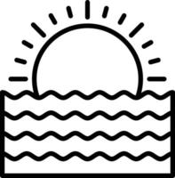 Sonnenuntergang Icon-Stil vektor