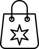 Einkaufstaschen Icon-Stil vektor