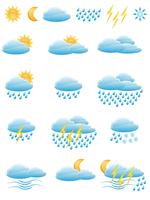Symbole des Wetters