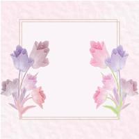 Aquarell Tulpe Blume und Set-Design verlassen vektor