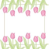 Aquarell Tulpe Blume und Set-Design verlassen vektor